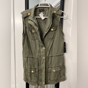 Women's Army Green Cargo Vest Celebrity Pink